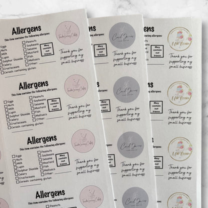 Allergen Stickers