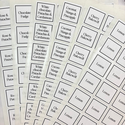 Square Flavour Stickers