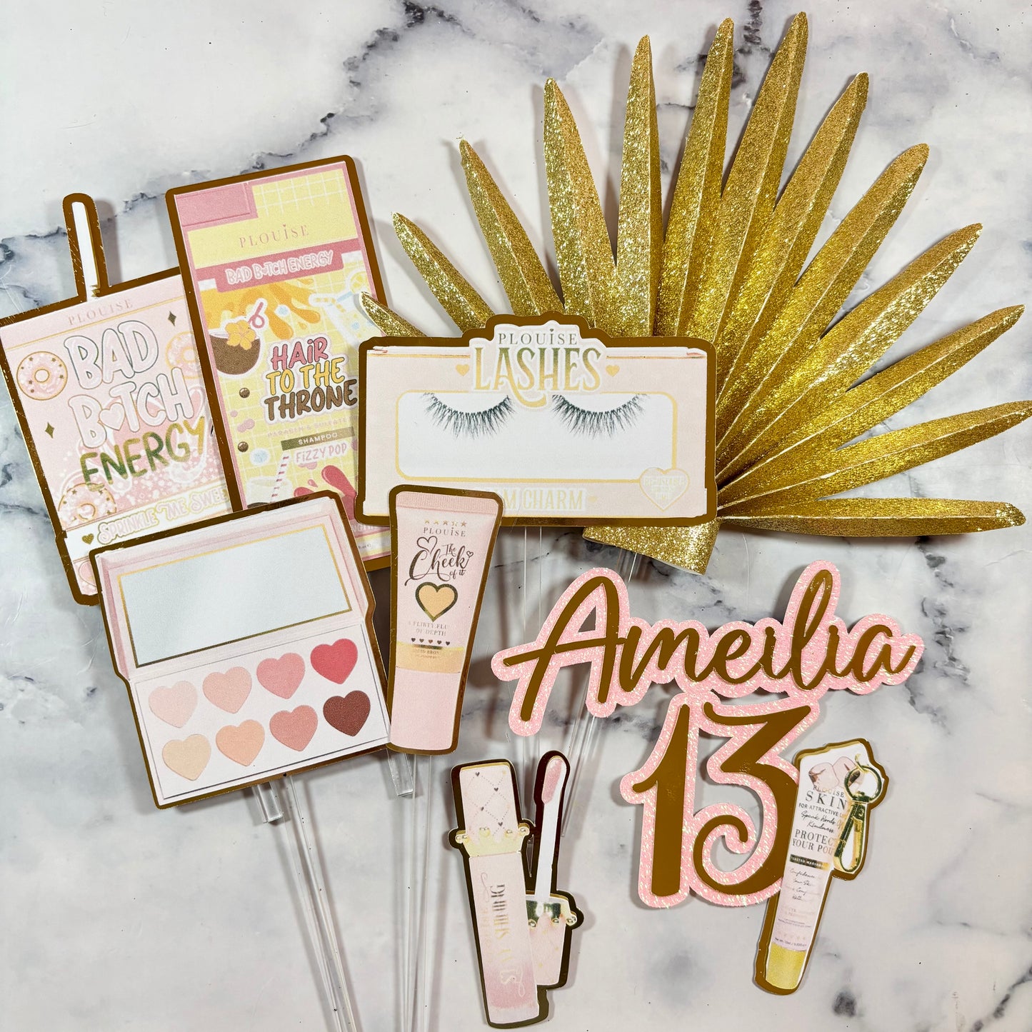 P Louise Card Cake Topper Set #3