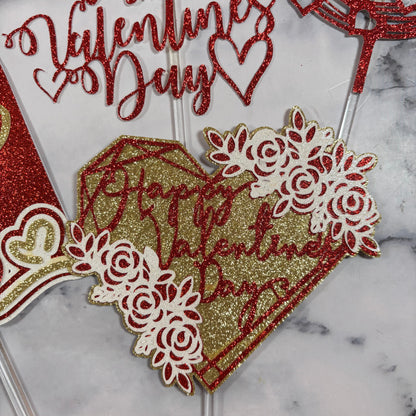 Valentines Card Cake Topper Bundle