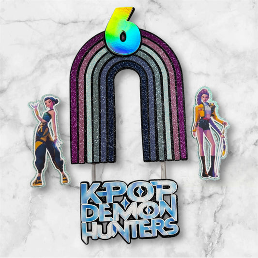 K Pop Glitter Card Topper Set #2