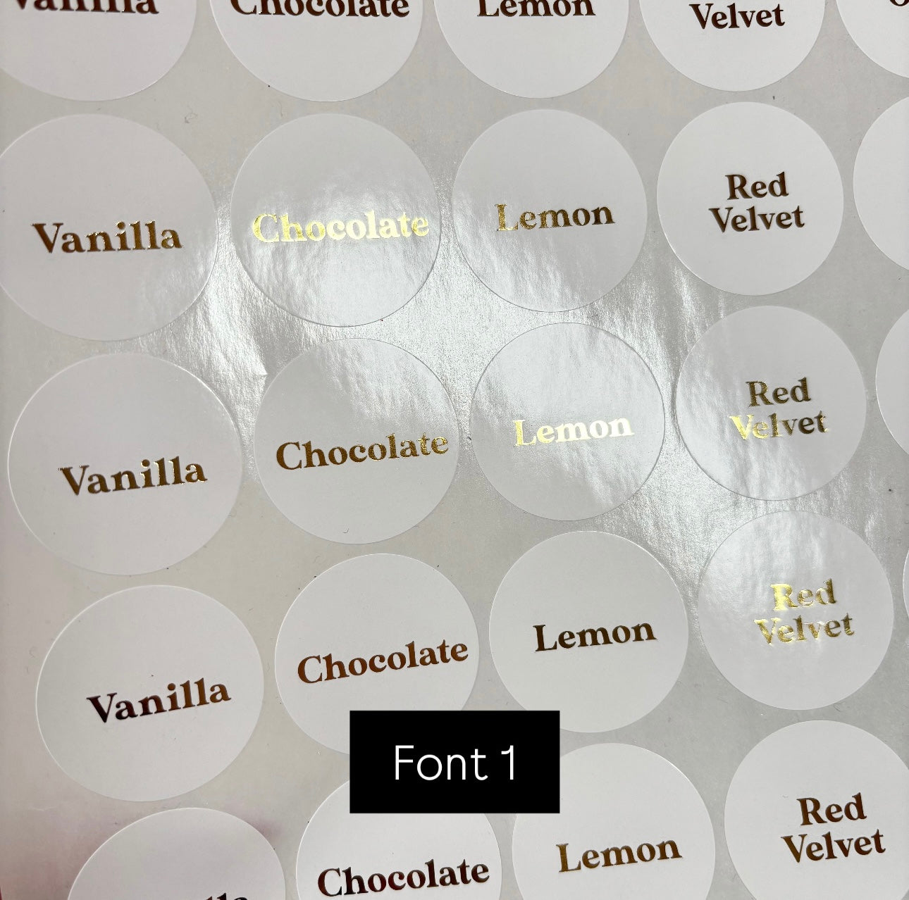 Foil Flavour Stickers