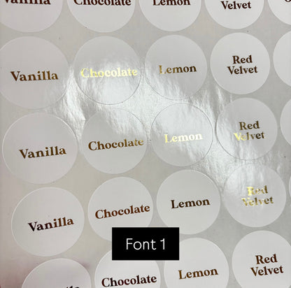 Foil Flavour Stickers