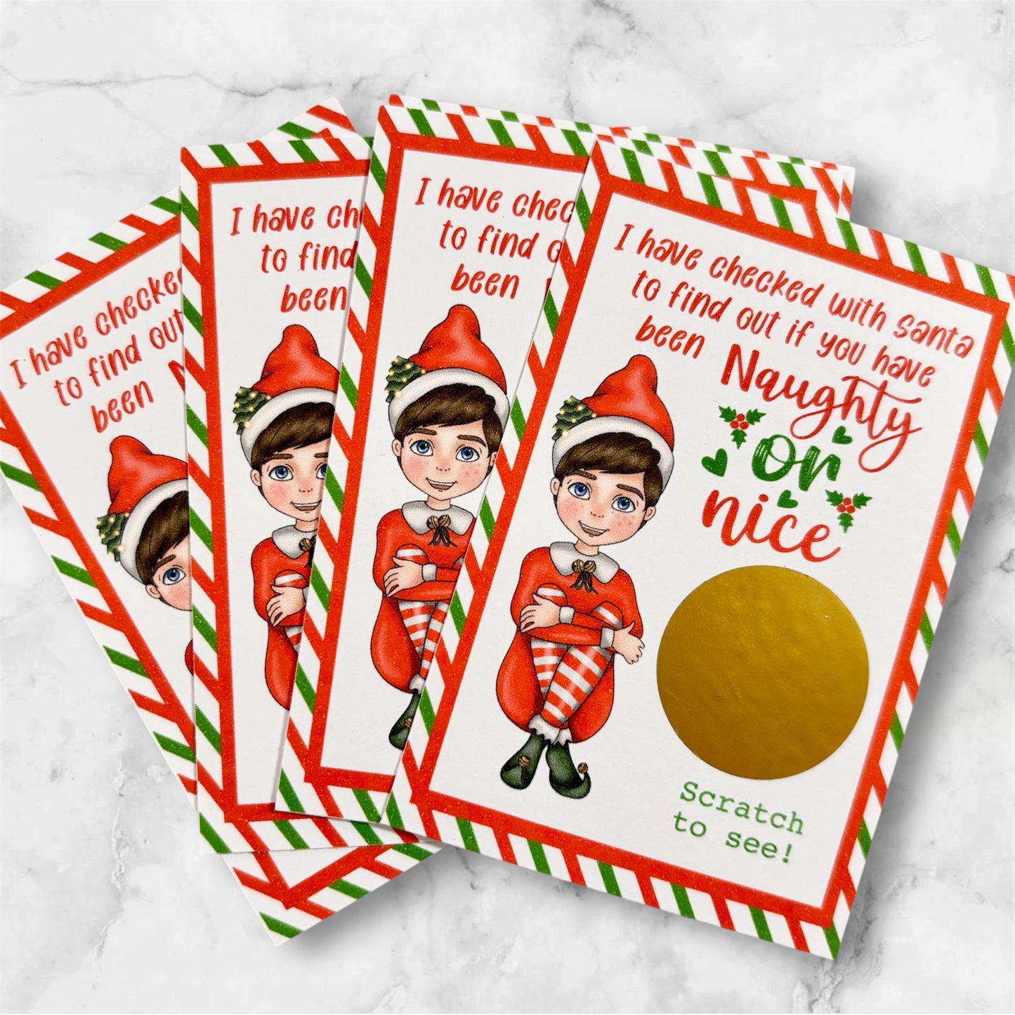 Elf Scratch Cards - Nice List