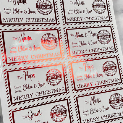 Foil Christmas Gift Stickers