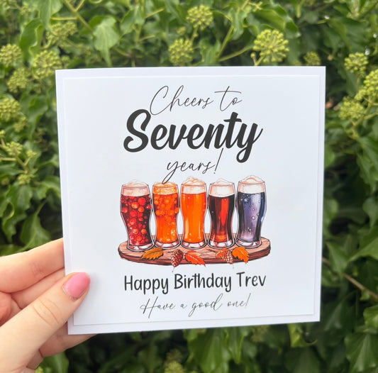 Milestone Birthday Beer Card