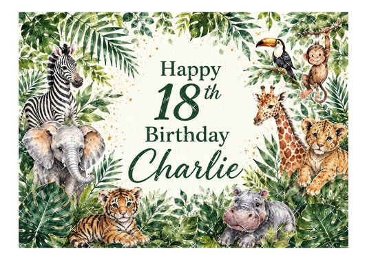 Jungle Animal #2 Icing Sheet Costco Cake Topper