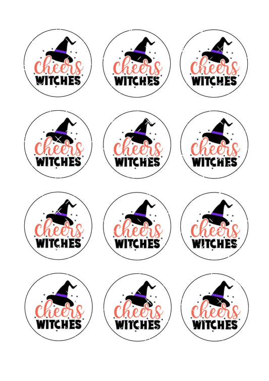 Cheers Witches Cocktail Toppers