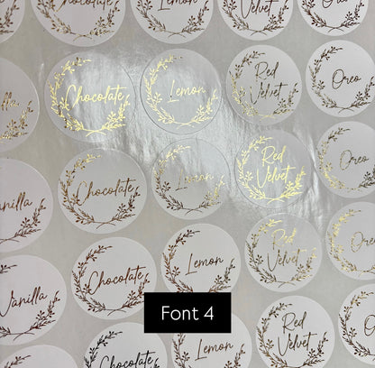 Foil Flavour Stickers
