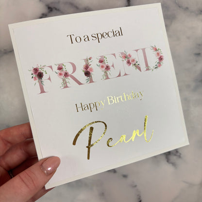 Special Friend #1 Birthday Foil Card