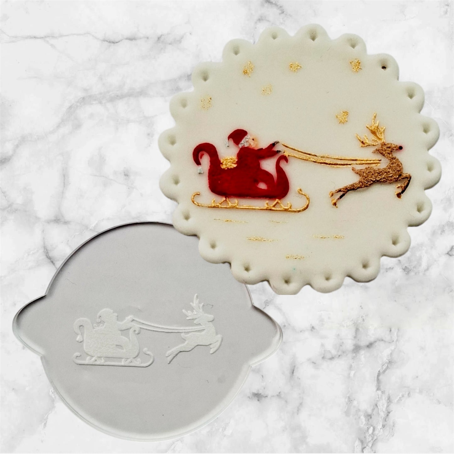 Santa Sleigh Debosser Stamps