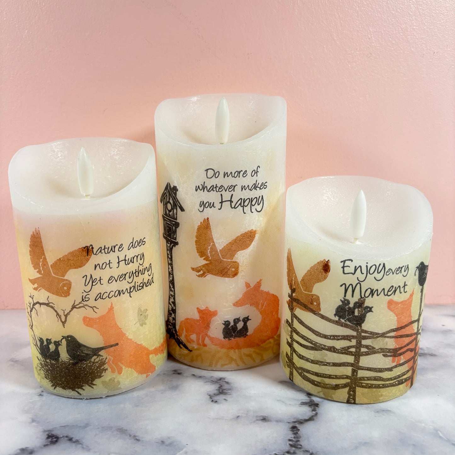 Woodland Whispers - LED Candles