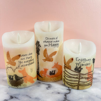 Woodland Whispers - LED Candles
