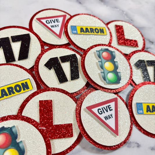Learner Driver Cupcake Toppers