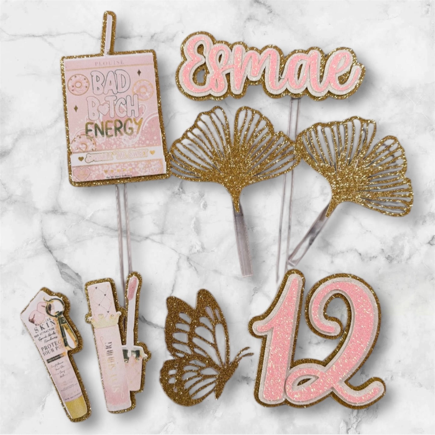 P Louise Card Cake Topper Set #1