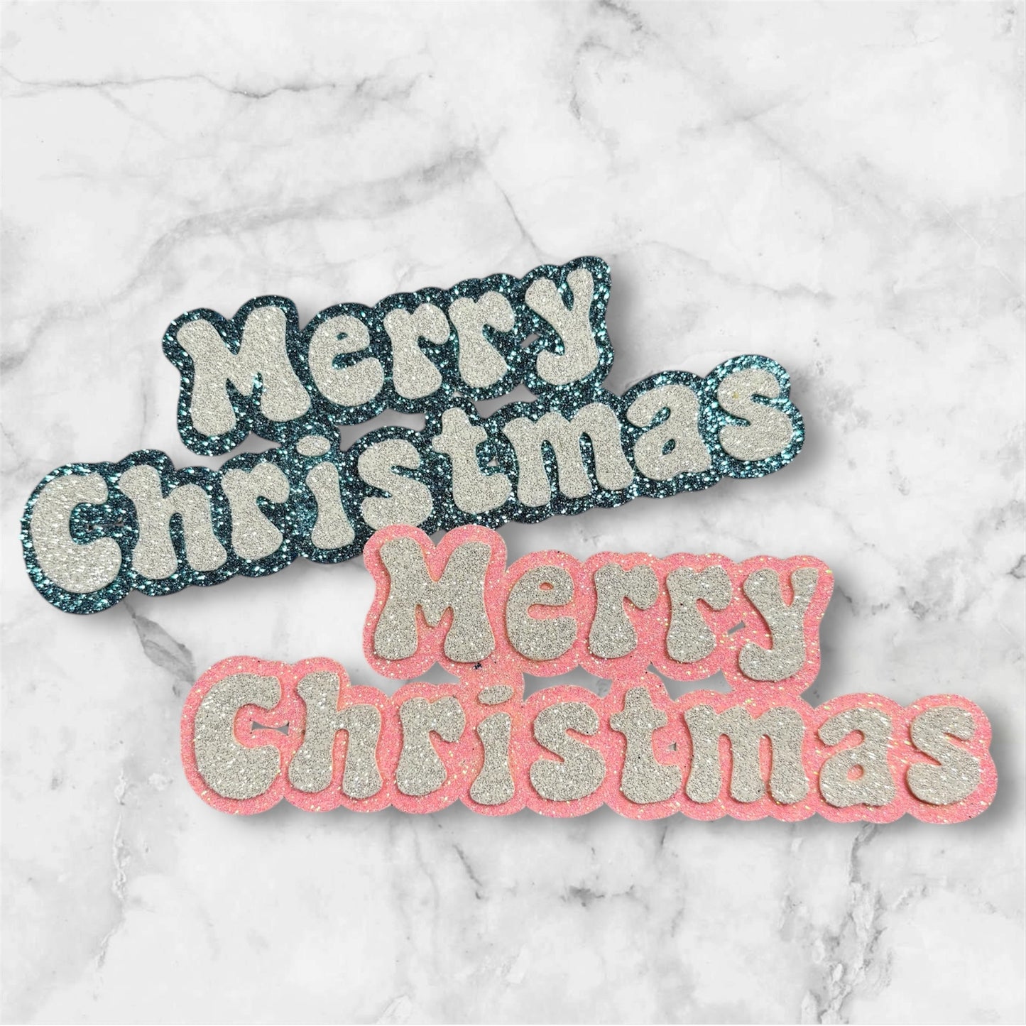 Retro Merry Christmas Cake Topper/Charm