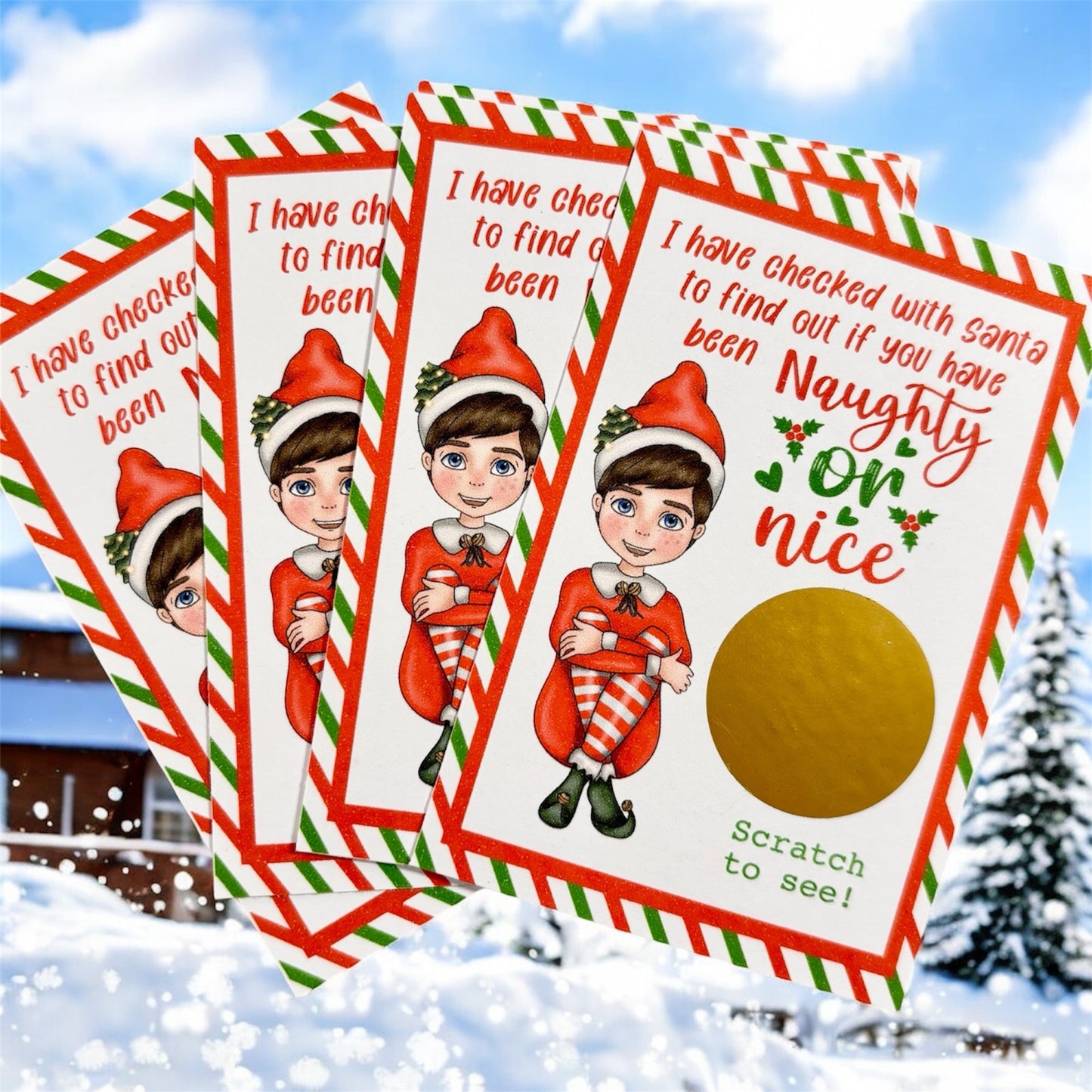 Elf Scratch Cards - Nice List