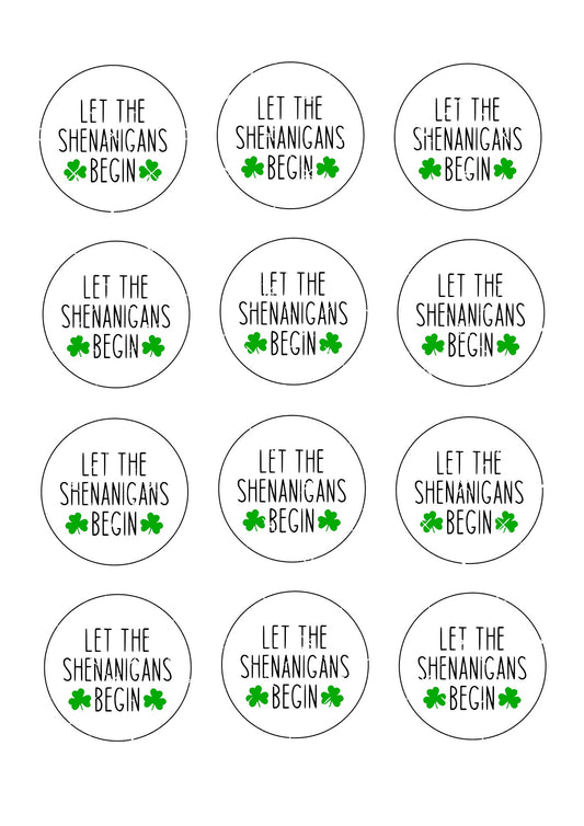 St Patrick's Day Icing Sheet Cupcake Toppers #5