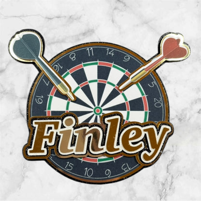 Dart Board Glitter Card Cake Topper