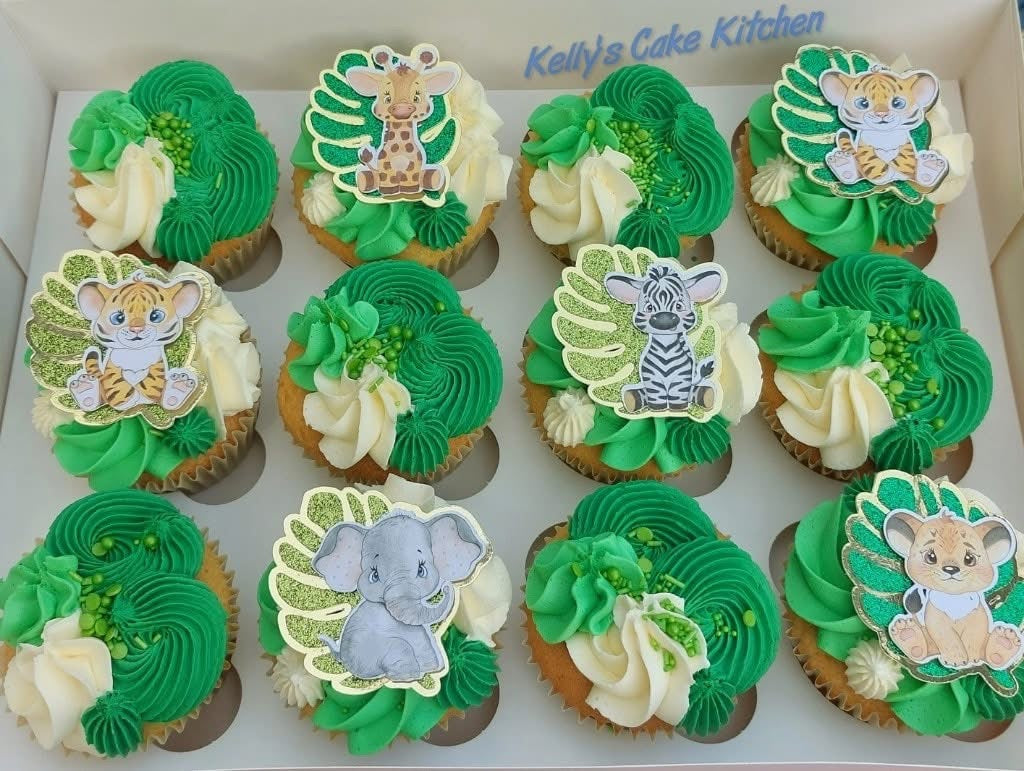 Safari Animal #2 Card Cupcake Toppers