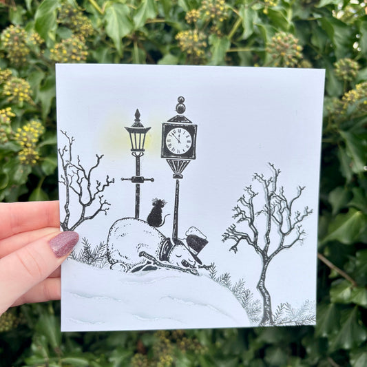 Hand Stamped Christmas Card 2025 #3