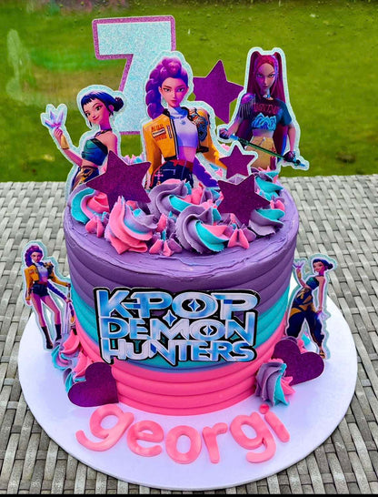 K Pop Glitter Card Topper Set