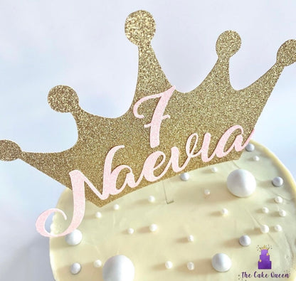 Princess Crown Card Cake Topper