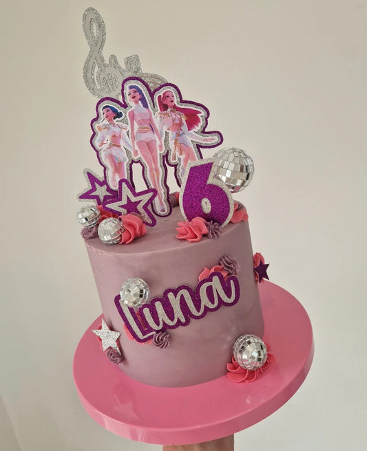 K Pop Glitter Card Topper Set #3