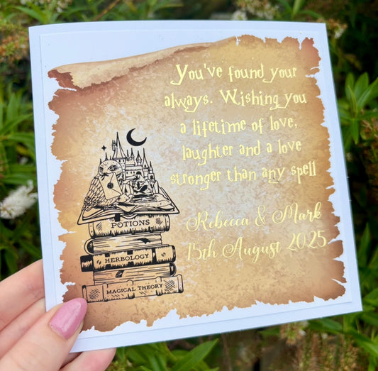 Wizard Wedding Foil Card