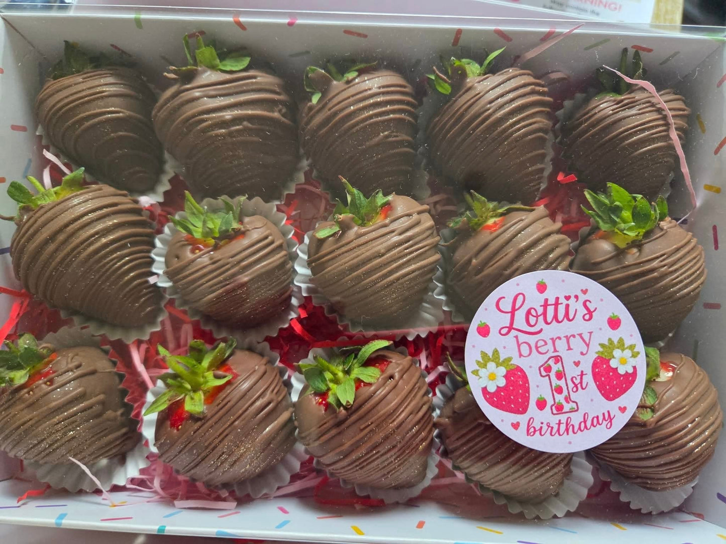 Strawberry Card Cupcake Toppers
