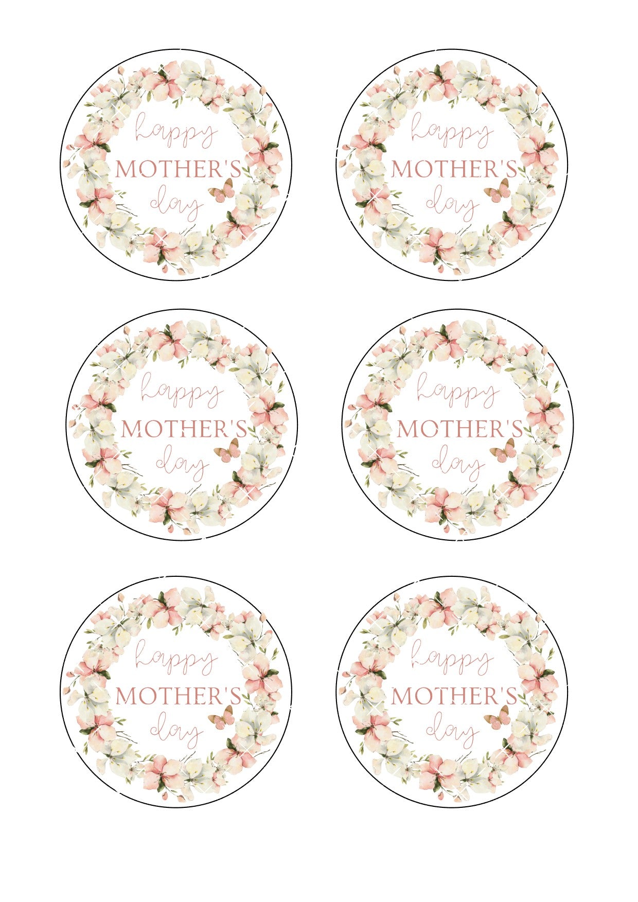 Mother's Day Icing Sheet Cookie Toppers #6