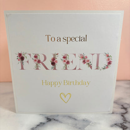 Special Friend #1 Birthday Foil Card