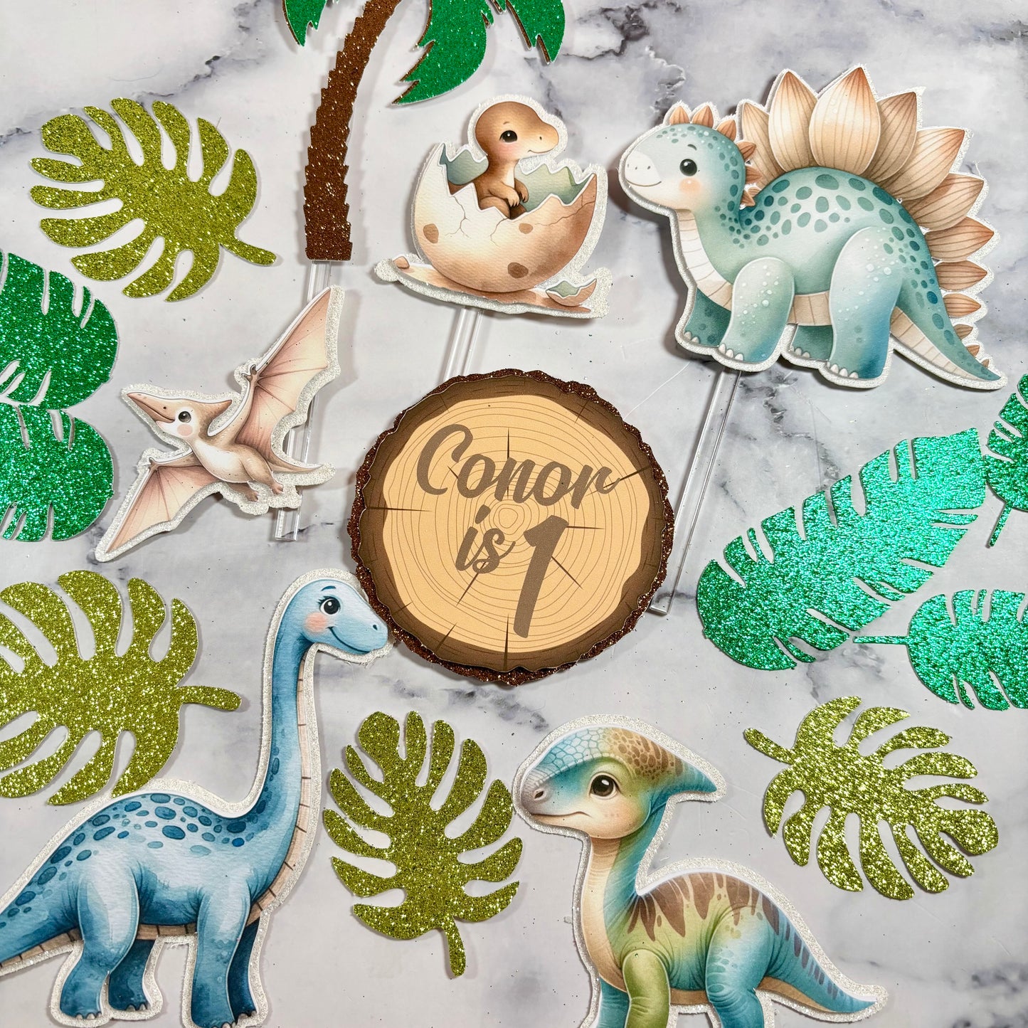 Dinosaur Cake Topper Set #2