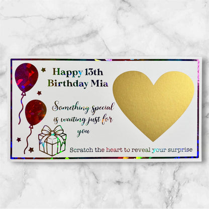 Foil Scratch Reveal Gift Ticket