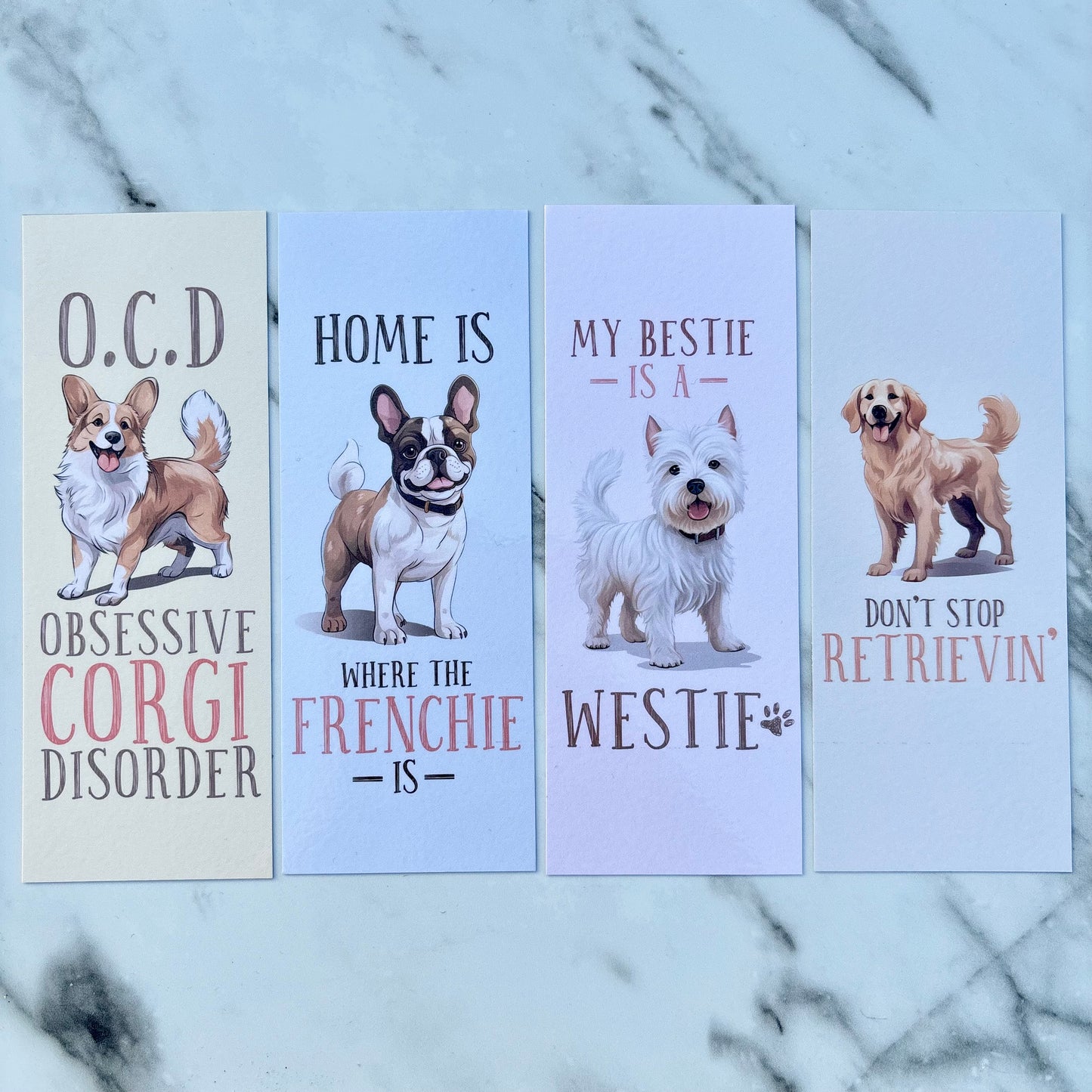 Bookmarks - Dogs, Fruits, Books