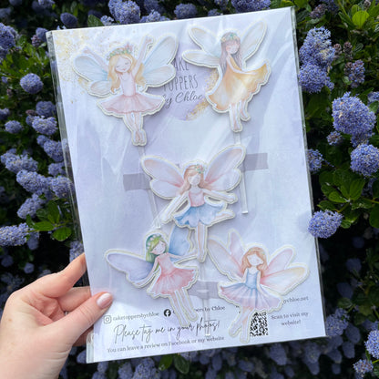 Fairy Card Cake Topper Set