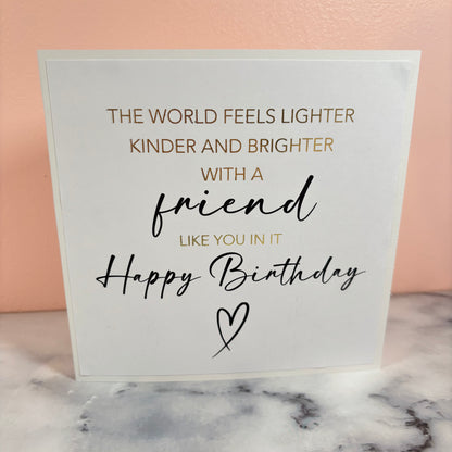 Friend Birthday Foil Card
