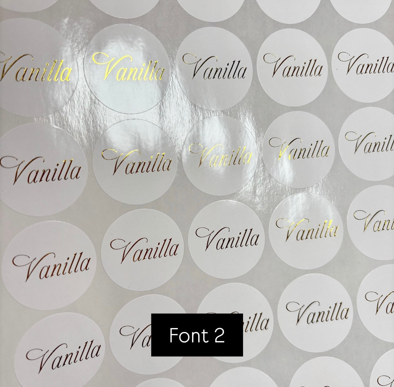 Foil Flavour Stickers