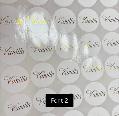 Foil Flavour Stickers
