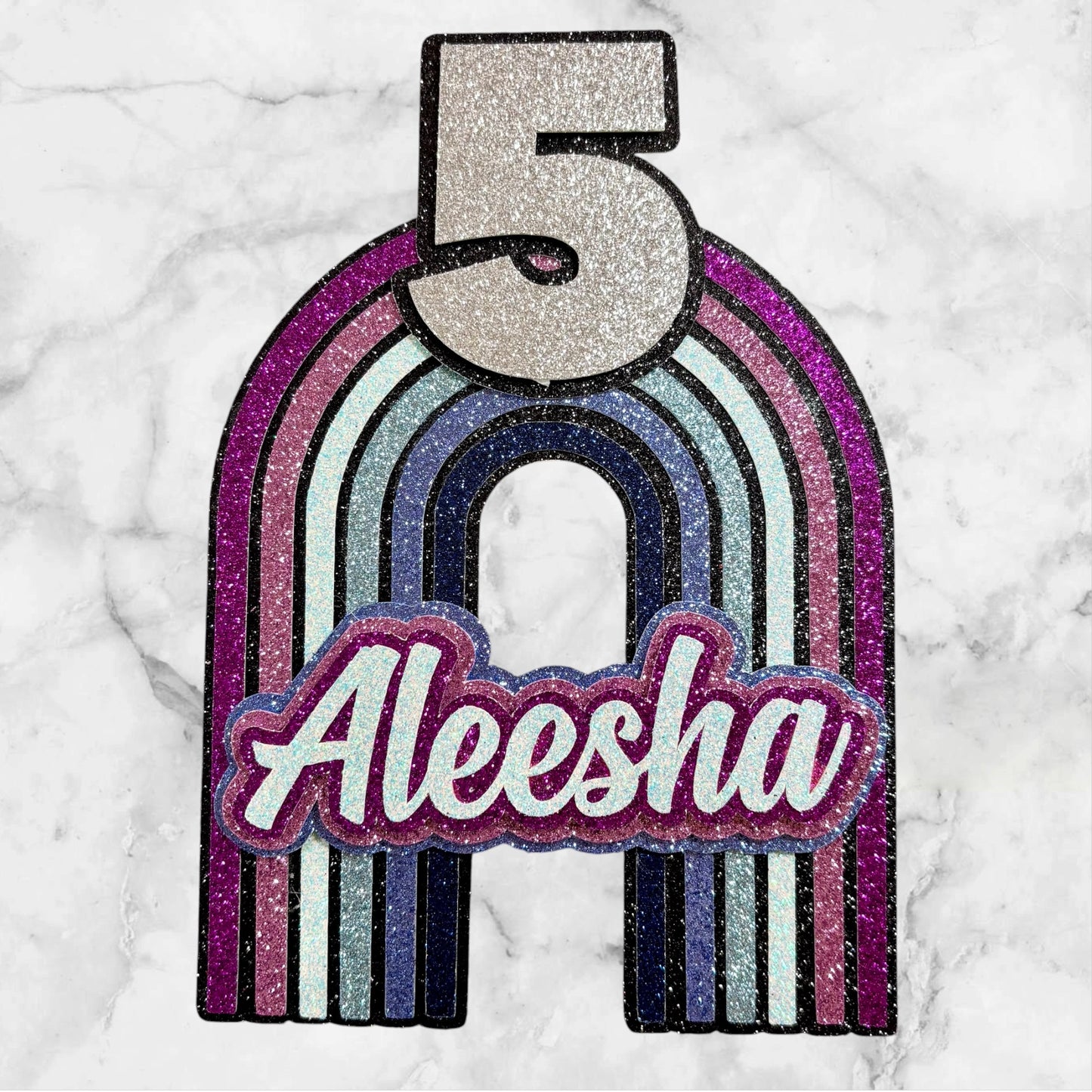 K Pop Glitter Card Topper Set #2