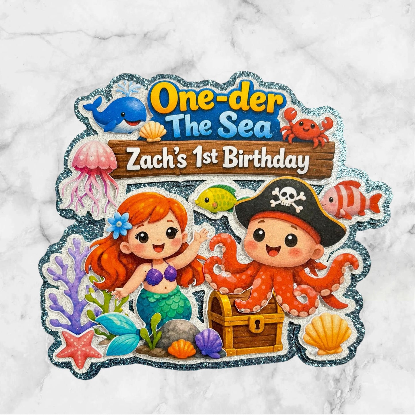One-der The Sea Cake Topper
