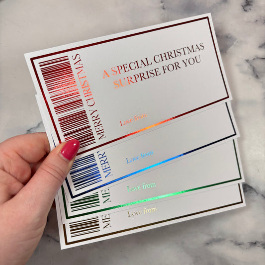 4 Generic Christmas Tickets