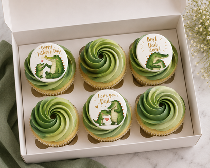 Dinosaur Father’s Day Icing Sheet Cupcake Toppers