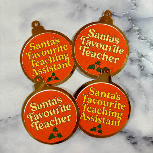 Santa’s Favourite Teacher Card Cupcake Topper