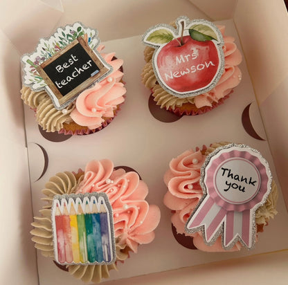 Teacher Appreciation Cupcake Topper Set