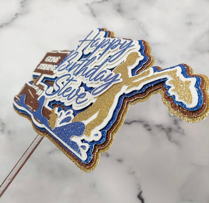 Fishing Card Cake Topper