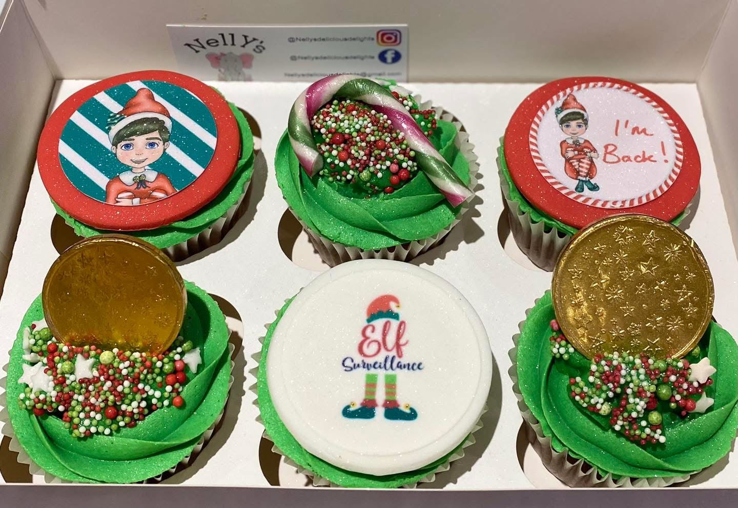 Elf #6 Cupcake Toppers Icing Sheet