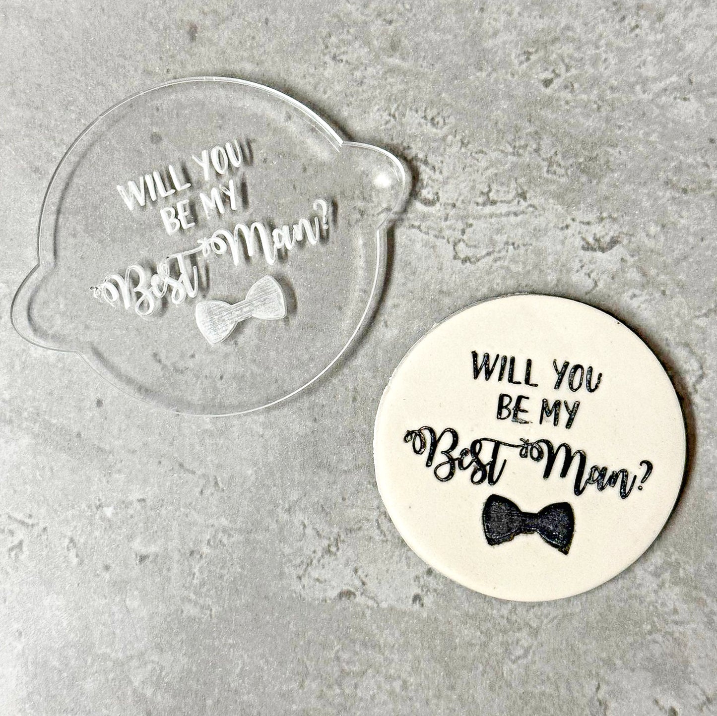 Will you be my best man? Debosser Stamp