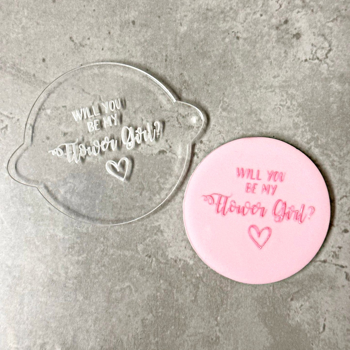 Will you be my flower girl? Debosser Stamp