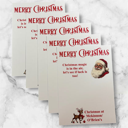 Personalised Christmas Scratch Card Holders